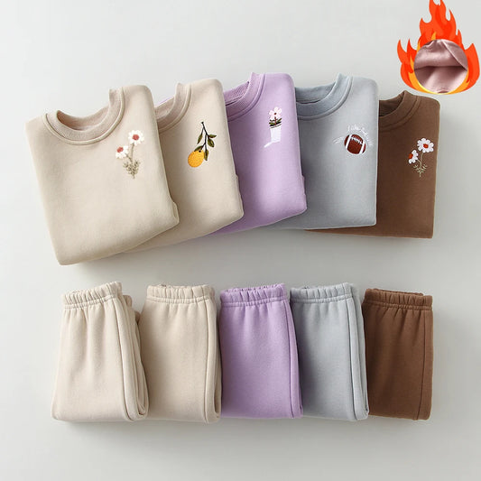 Cozy Fleece Cotton Pullover & Matching Pants Set