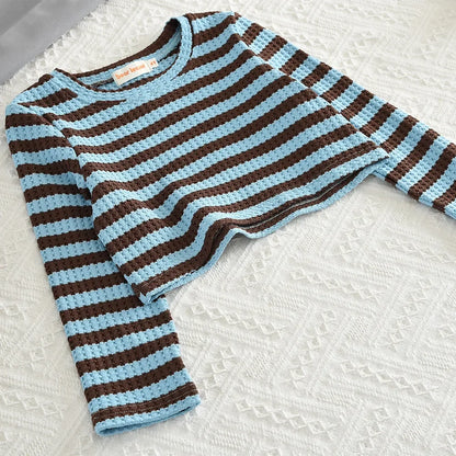 Striped Top & Shorts Two-Piece Set