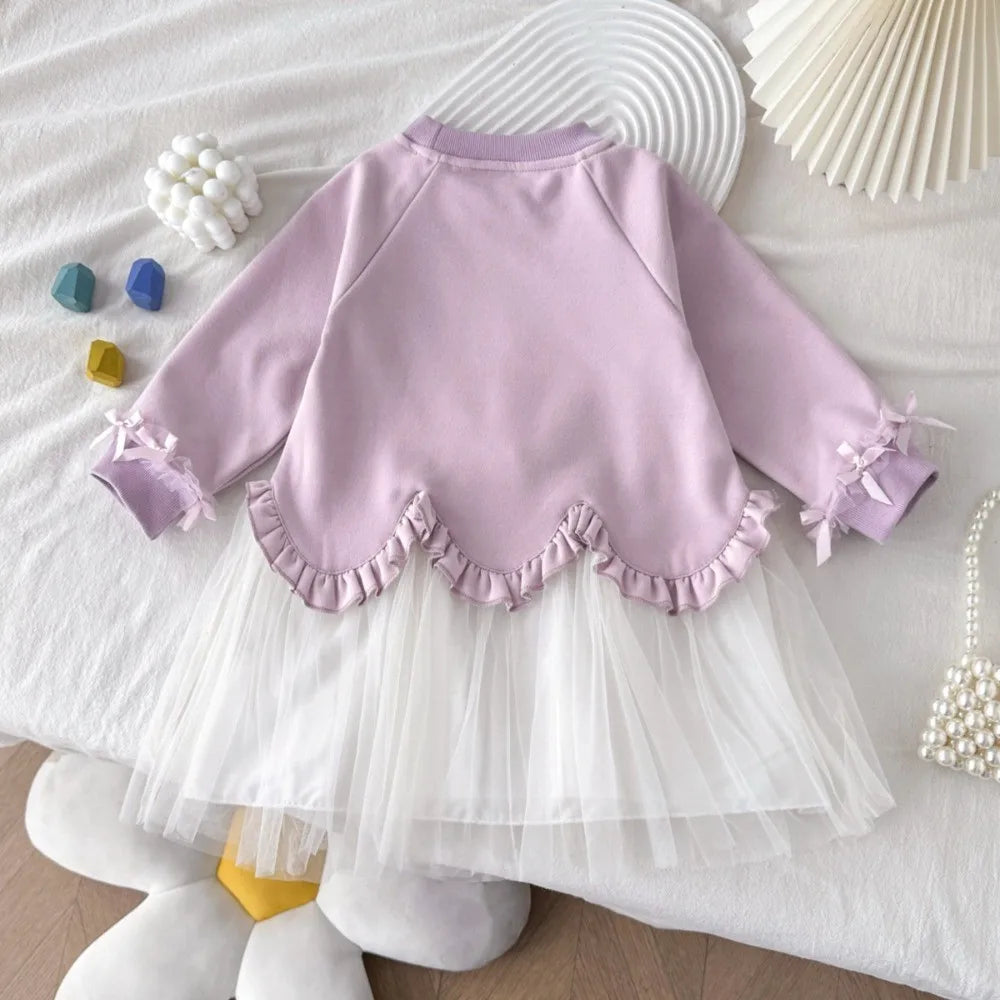 Flower Mesh Patchwork Dress