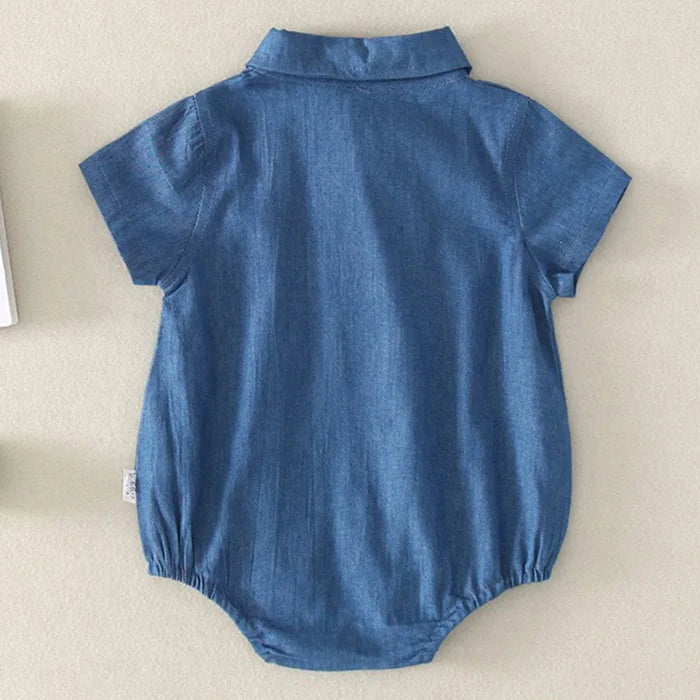 Solid Denim Brother And Sister Jumpsuit