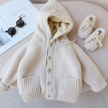 Warm Sweater With Fur Lining
