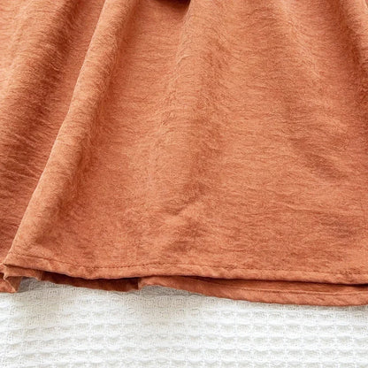 New Long Sleeved Casual Dress With Bow Tie