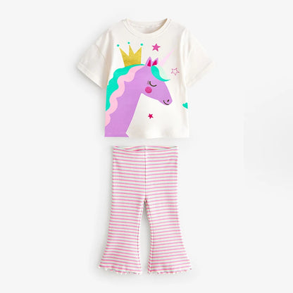 Dreamy Unicorn 100% Cotton T-Shirt & Shorts Set