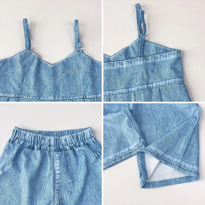 Denim Top & Matching Pants Set