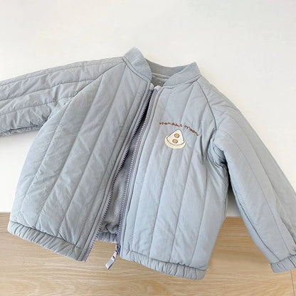 Warm Jacket From 100% Cotton With Soft Jersey Fabric