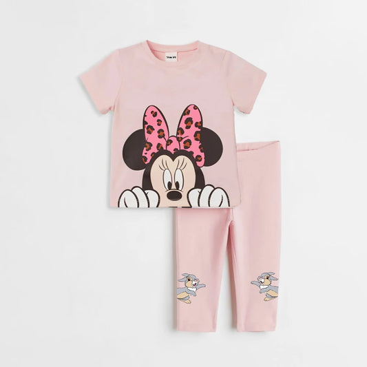 2Pcs Cotton Minnie Cartoon Outfit Set