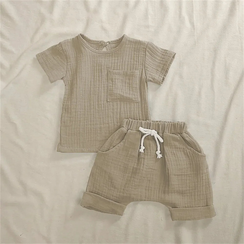 Cotton 2 Pieces Outfit Set T-Shirt & Shorts