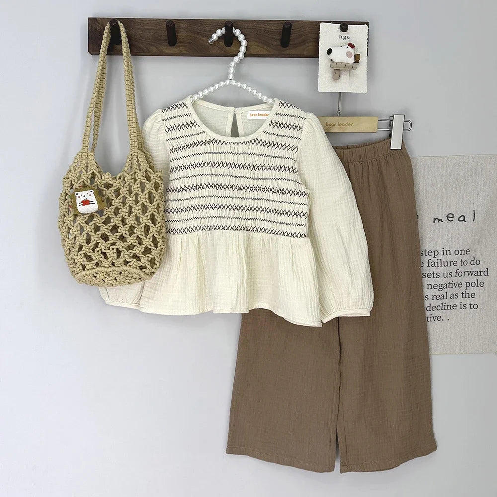 Striped Top And Pants Set Two-Piece Outfit