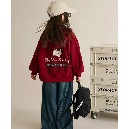 Hello Kitty Hooded Thickened Jacket