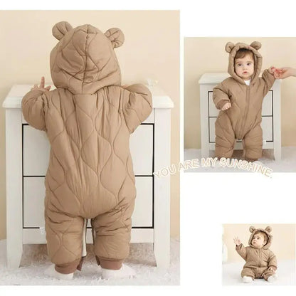 Premium Cotton Fleece-Lined Baby Romper