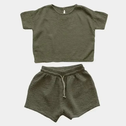 Summer 100% muslin cotton Shirt & Shorts Set – Light and Breezy!
