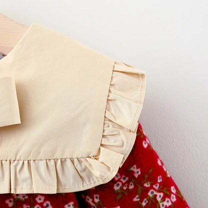 Flower Collar Bow Dress