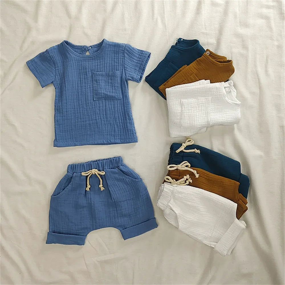 Cotton 2 Pieces Outfit Set T-Shirt & Shorts
