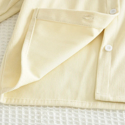 Sweet Lapel Embroidered Top & Bow Skirt Two-piece Set