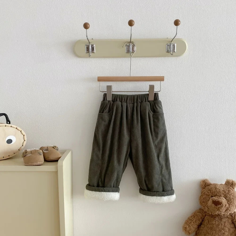 Fleece Warm Retro Versatile Pants