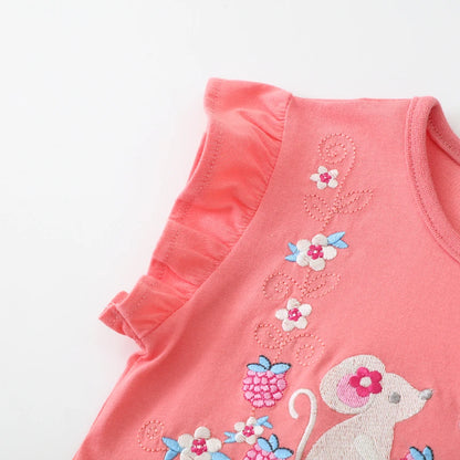 Flowers 100% Cotton Summer Dress