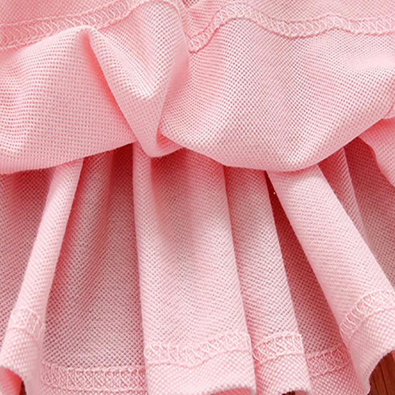 Party Baby Pink Rainbow Polo Dress