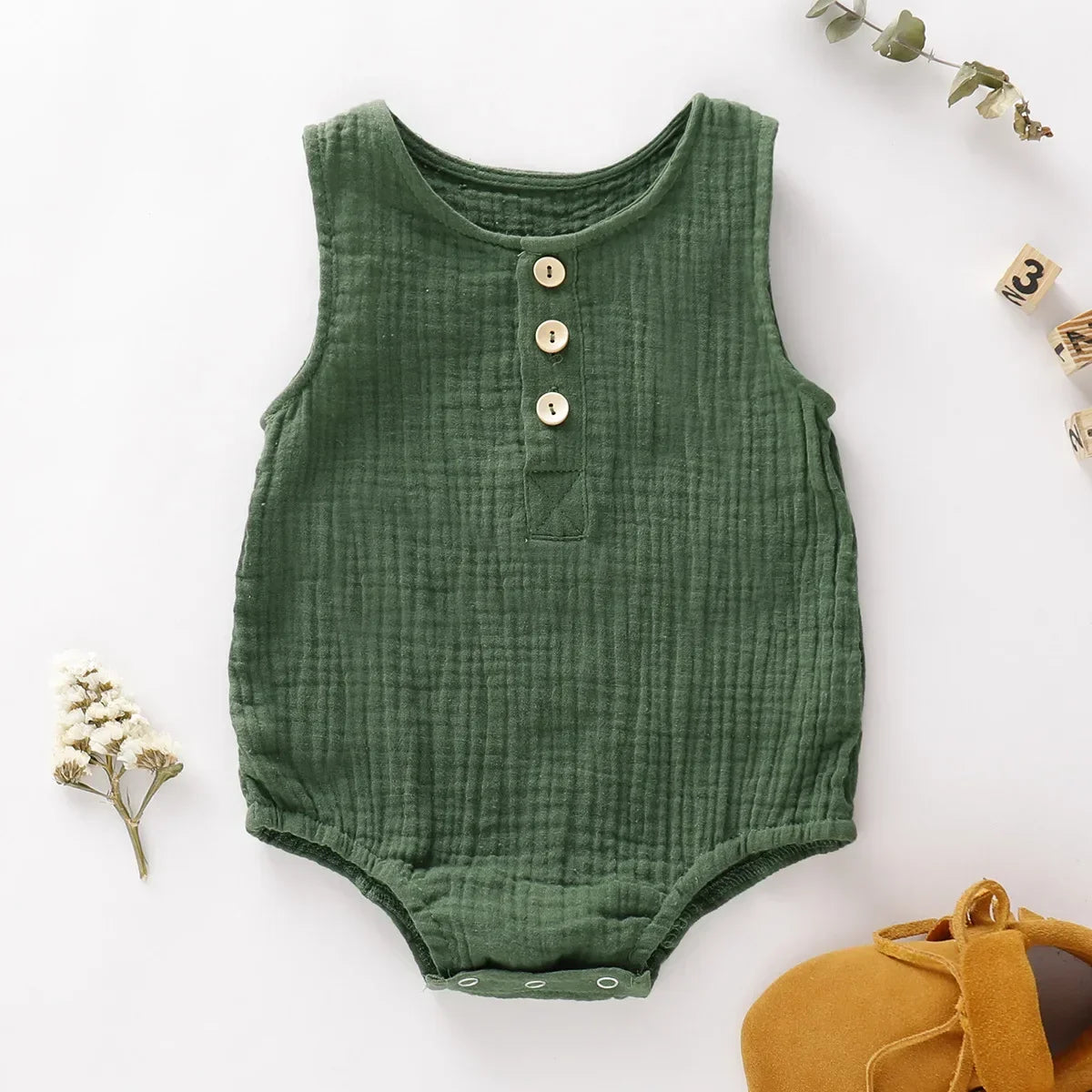 Baby Muslin Romper 100% Cotton