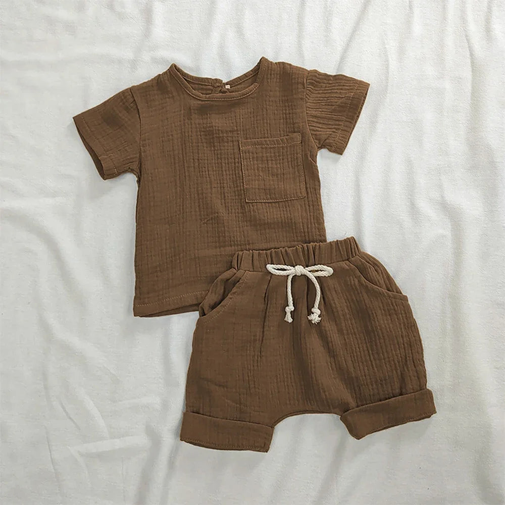 Cotton 2 Pieces Outfit Set T-Shirt & Shorts