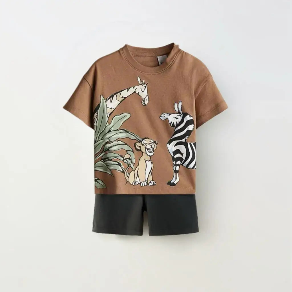 Simba Pure Cotton T-Shirt and Shorts Set