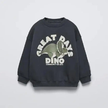 Dino Comfortable Sweatshirt With Loose Fit