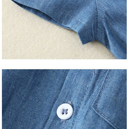 Solid Denim Brother And Sister Jumpsuit