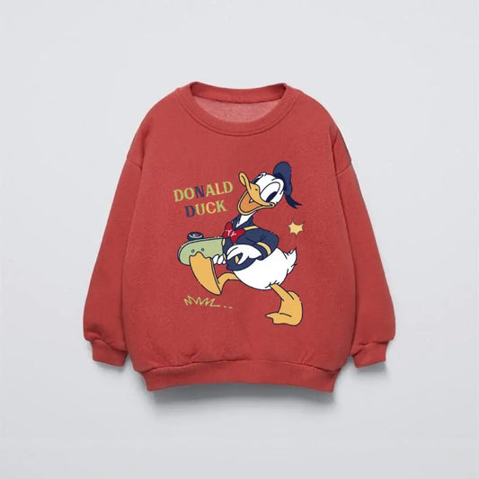 Happy Donald Duck Rust Hoodie