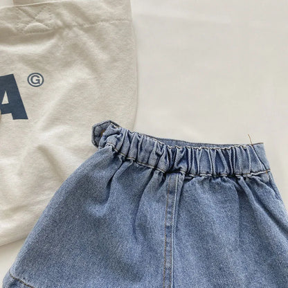 Denim Shorts-Skirt