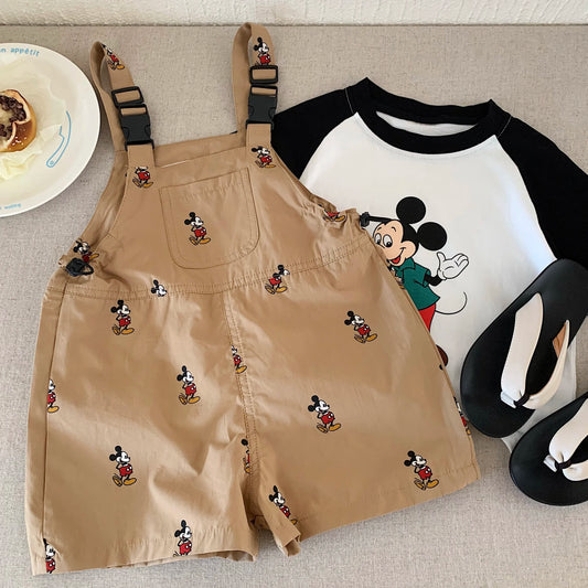 Charming Mickey Mouse Summer Overalls