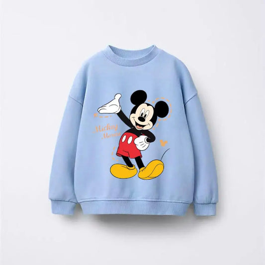Happy Mickey Mouse Sky Blue Hoodie