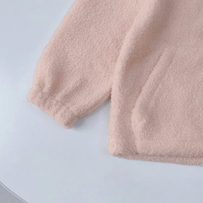 Thick Warm High Neck Top And Solid Color Pants Set