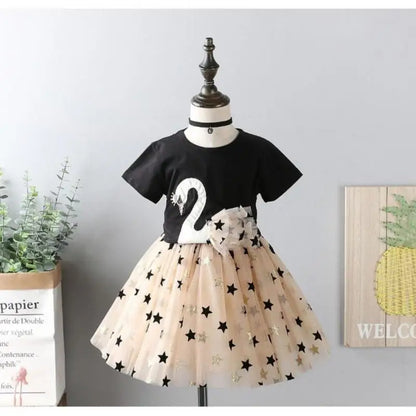 Swan T-Shirt & Skirt Set