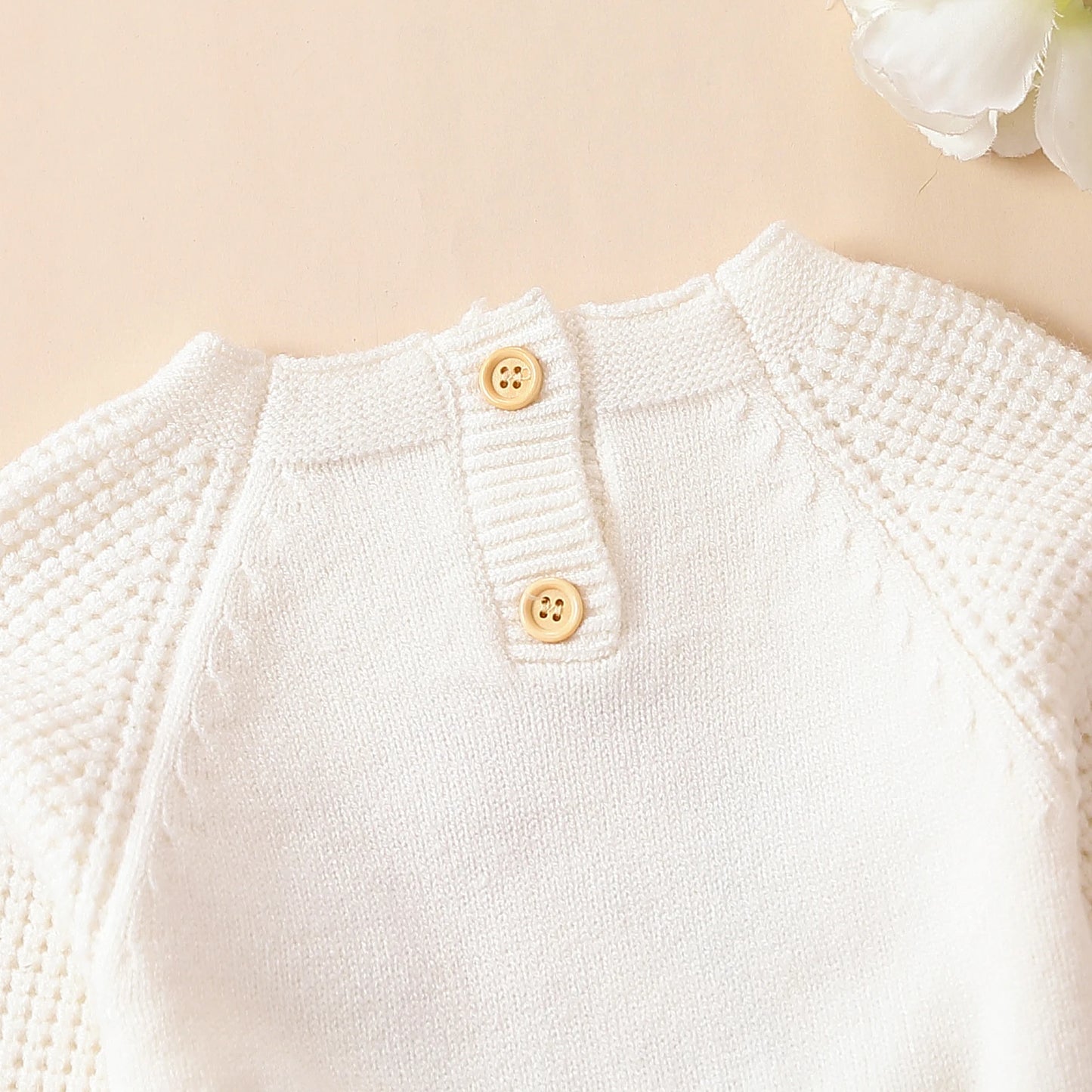 Soft Cotton Flower Embroidery Romper