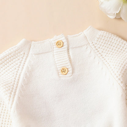 Soft Cotton Flower Embroidery Romper