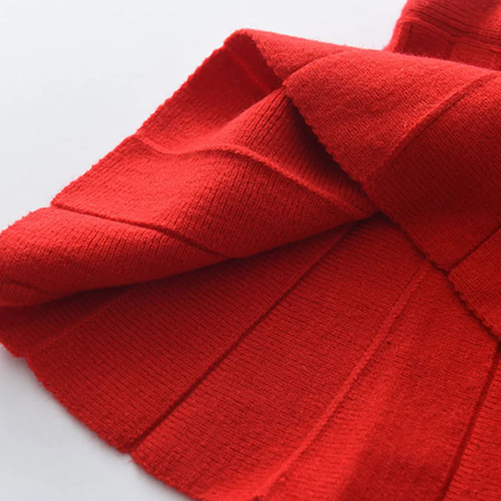 Knitted Sweater Top & Skirt 2pcs Set