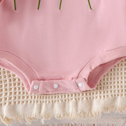 Knitted Flower Sweet and Cute Jumpsuit