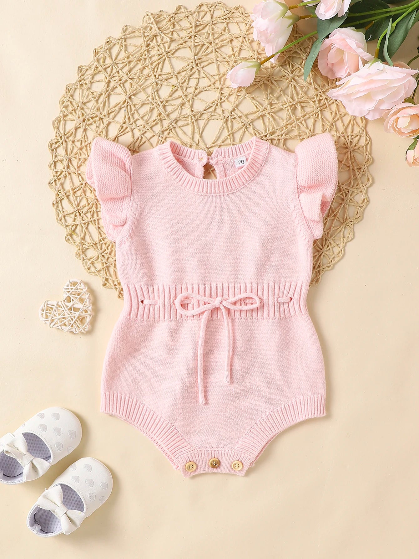 Bodysuit with Ruffle Sleeves