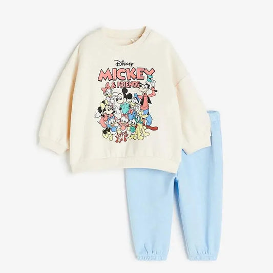 Mickey And Friends Soft Cotton Pullover Top and Pants Set