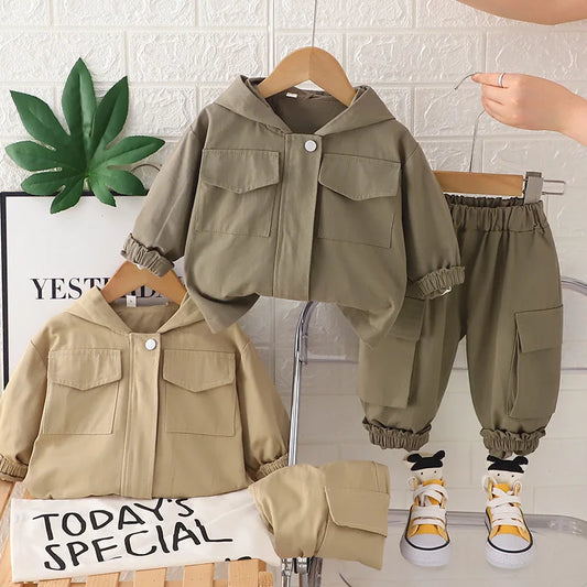 Hooded Windbreaker & Pants Set