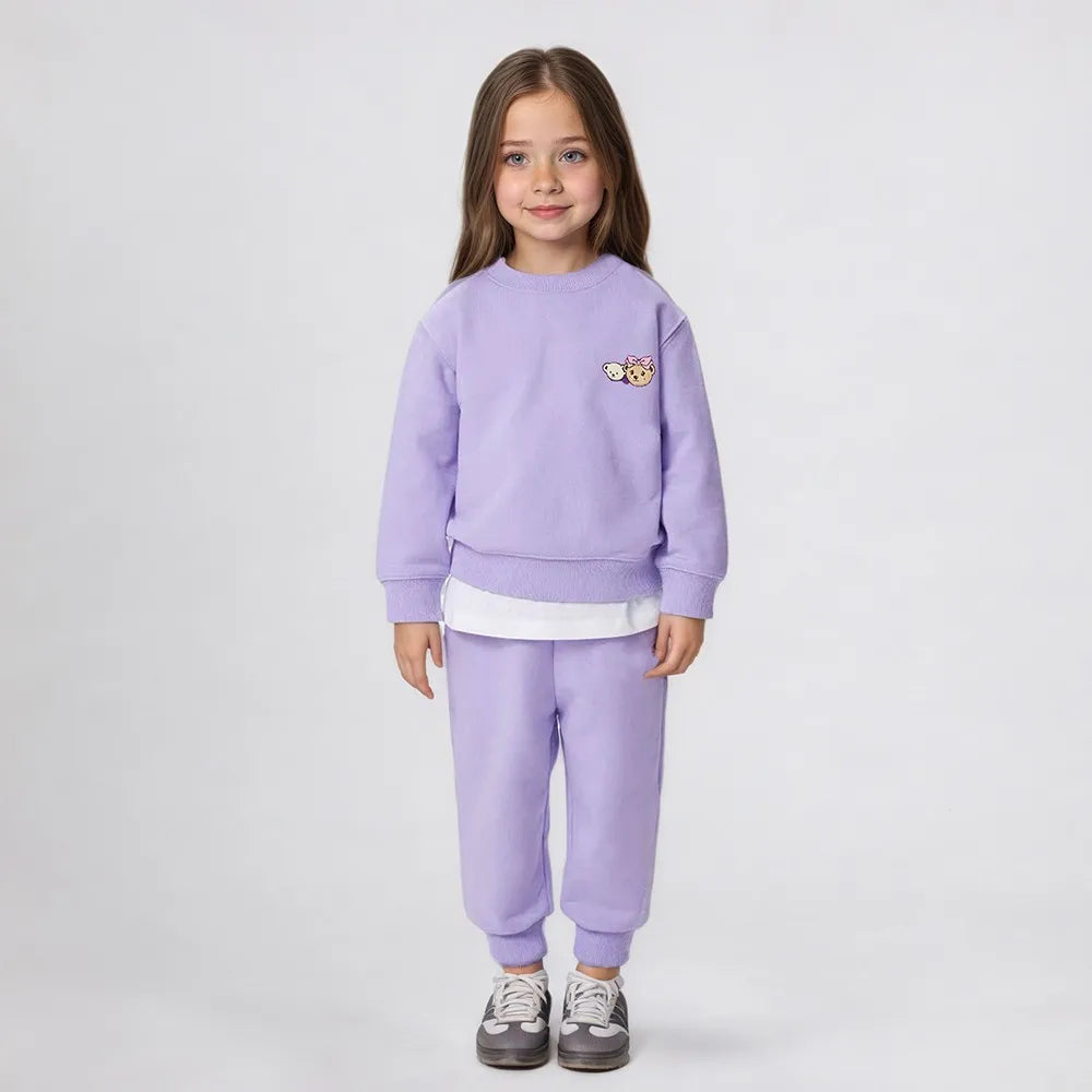 Fleece Lined Bear Sweatshirt & Pants Set