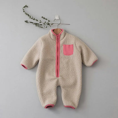 Warm Fleece Winter Baby Romper Jumpsuit