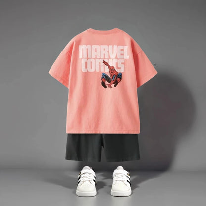 Premium 100% Cotton Spiderman T-Shirt & Shorts Set