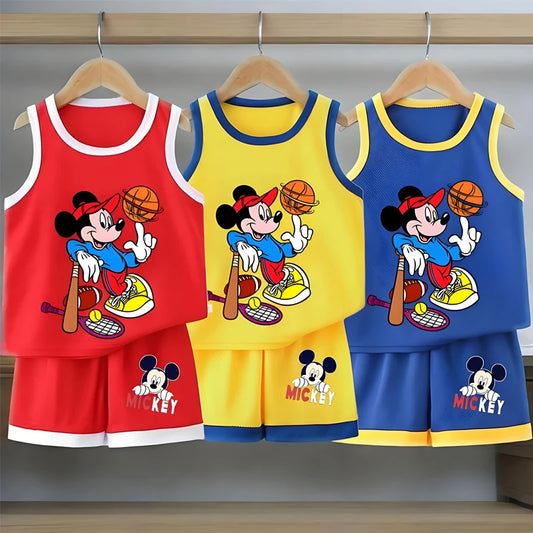 Basketball Mickey Mouse T-Shirt Vest & Shorts Set