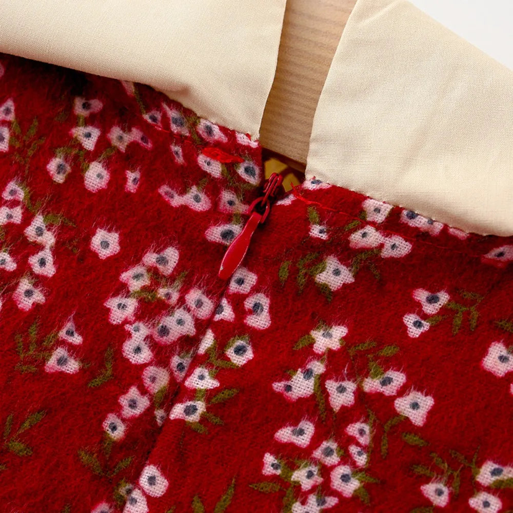 Flower Collar Bow Dress