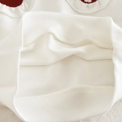 Collar T-shirt Top & Flower Pants Two-Piece Set