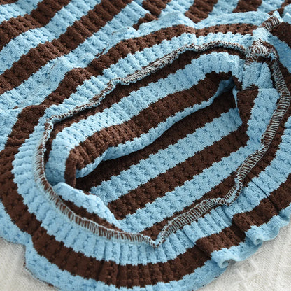 Striped Top & Shorts Two-Piece Set