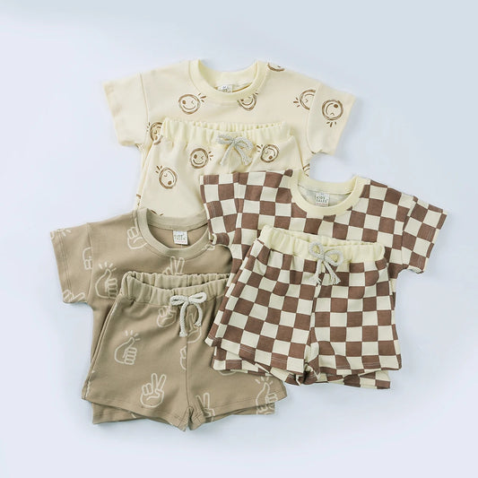 100% Cotton Casual Summer Set for Boys and Girls