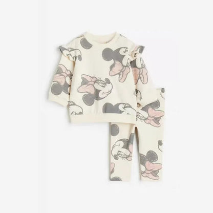 Girls Spring & Autumn Minnie Mouse Sweatshirt + Pants Set