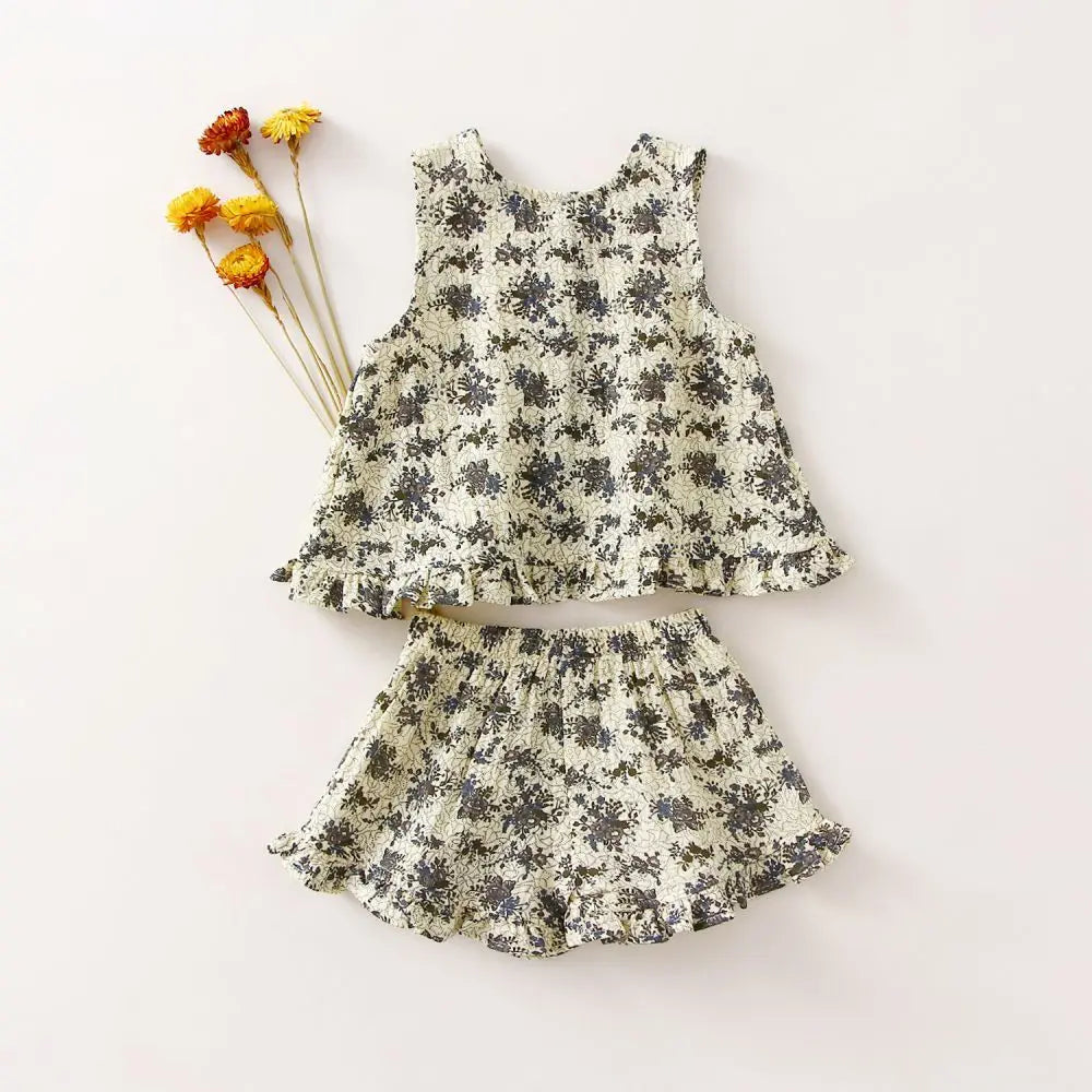 Organic Cotton Baby Girl 2-Piece Summer Set