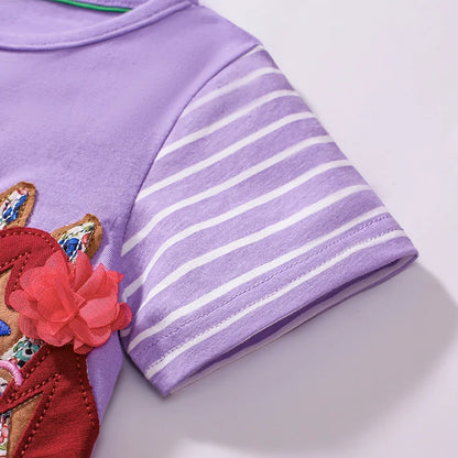 2025 Summer Cotton Unicorns with Flowers Dress